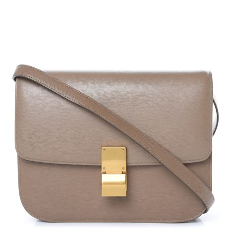 celine box bag calfskin liege|Medium Classic bag in calfskin liégé .